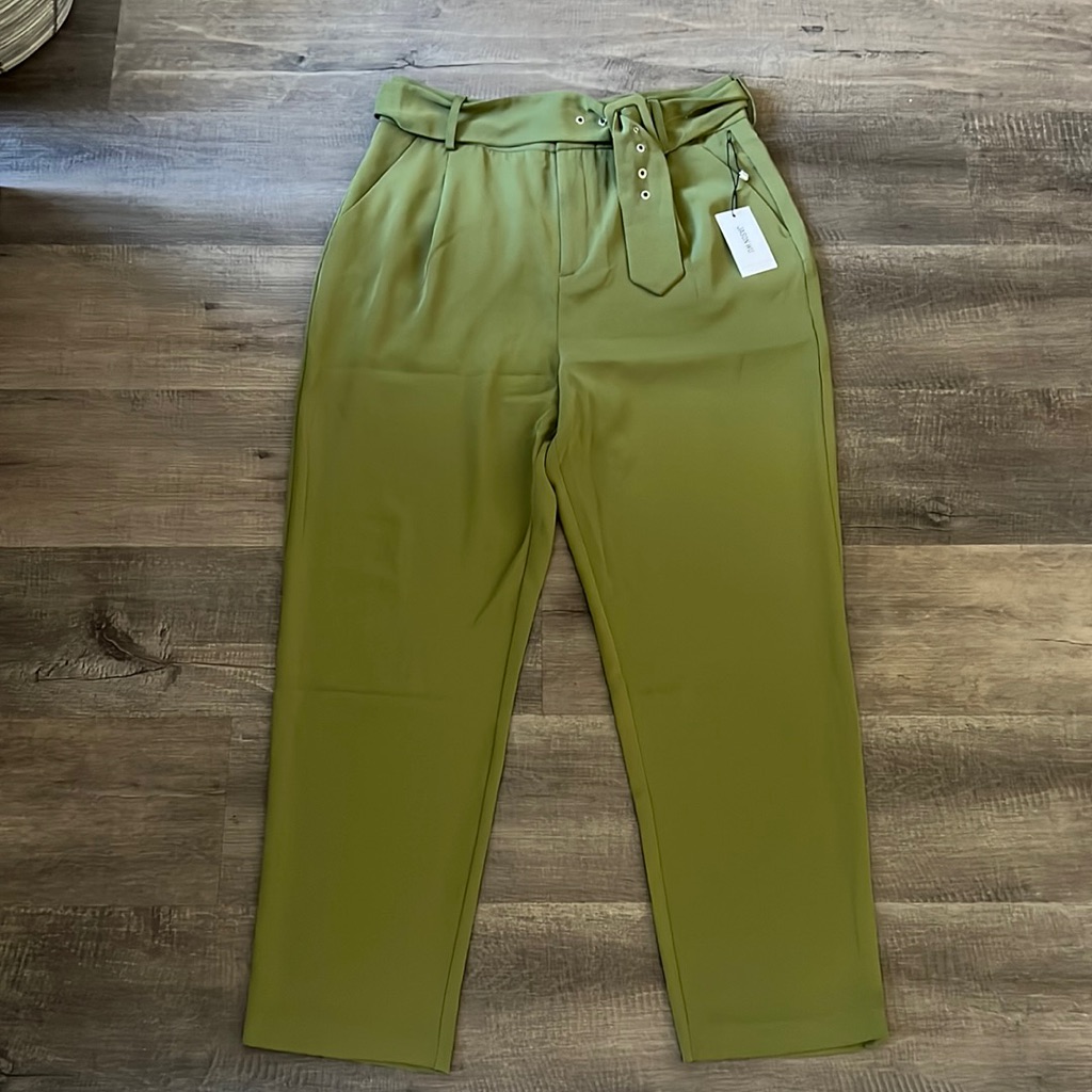 Jason Wu | Green Belted Wide Leg Pants